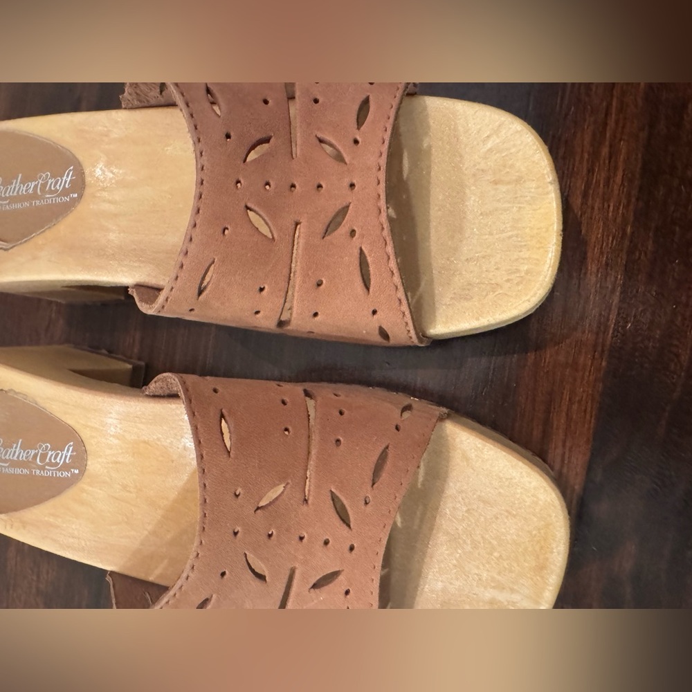 Brown Leather Women's Sandals leathercraft size 6 women’s - Picture 3 of 10
